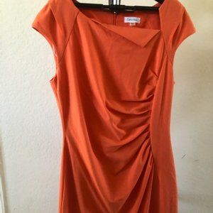 tangerine Calvin Klein dress size 12